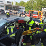 Schauübung beim Tag der Feuerwehr in Muschenheim